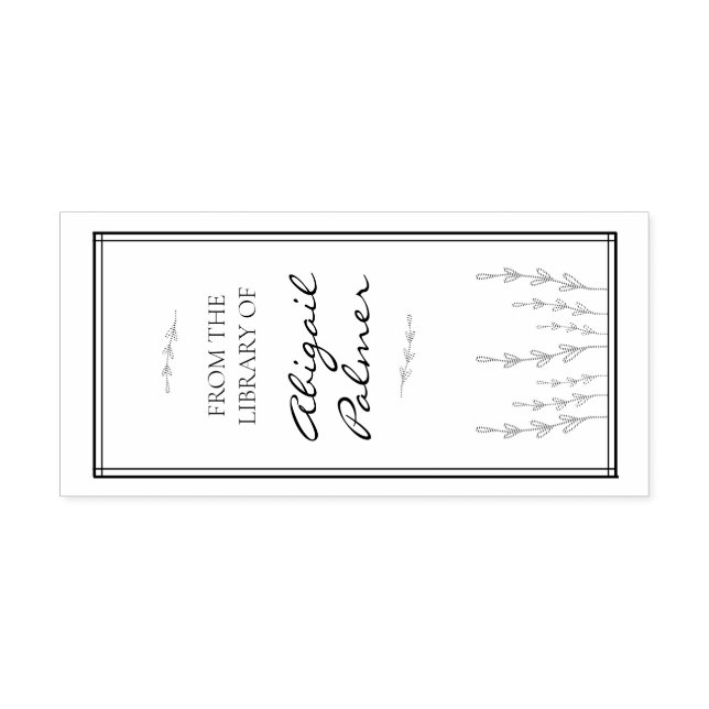 Tampon de plaque de livre mignon et simple (Impression)