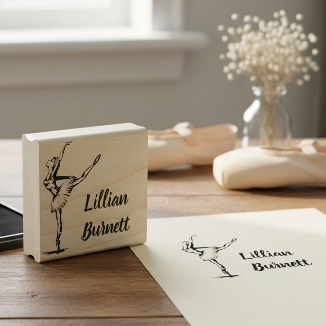 Tampon de signature Ballerine (Ballerina signature stamp.)
