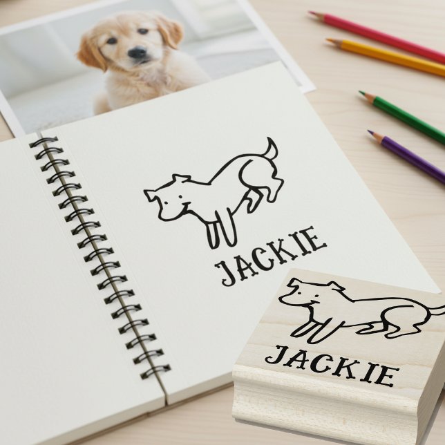 Tampon de signature mignon pour les amateurs de ch (Cute signature stamp for dog lovers.)