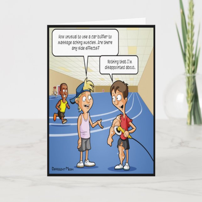 Tampon de voiture Massage amusant carte d'annivers (Devant)