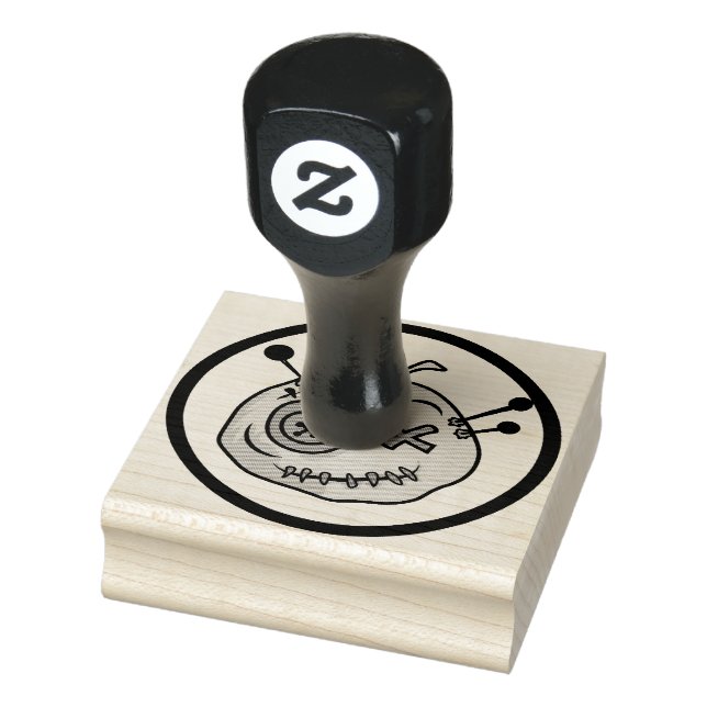 Tampon d'encre Voodoo Toke 2,5 po x 2,5 po + poign (Tampon)