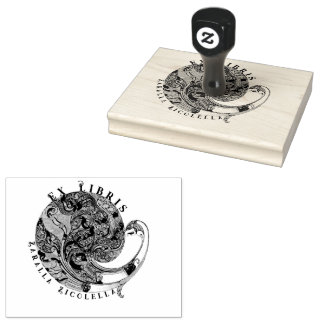 Tampon en bois artistique mythique vintage Dragon 