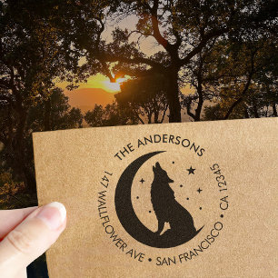 Tampon en bois personnalisé avec nom de famille Lo