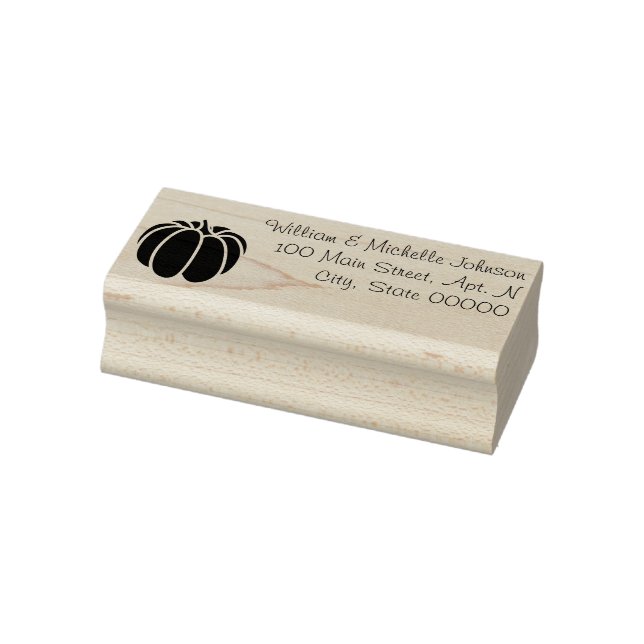 Tampon en bois pour adresse de citrouille (Tampon)