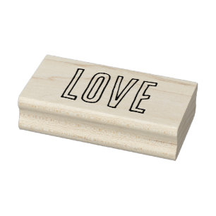 TAMPON EN CAOUTCHOUC 1"x2,5" LOVE / Ligne Bronx Sh