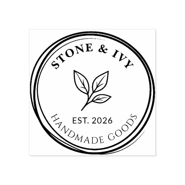 Tampon en caoutchouc à logo rond personnalisé (Impression)