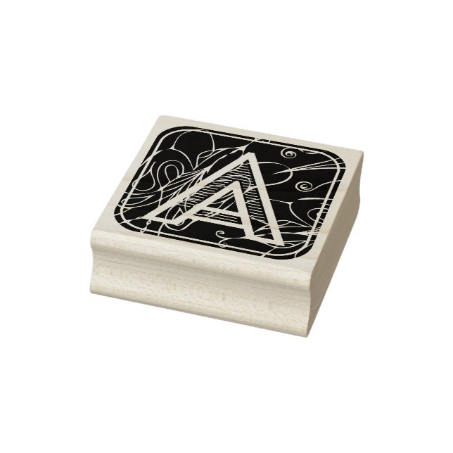 Tampon en caoutchouc Alphabet ABC Lettre A (Tampon)