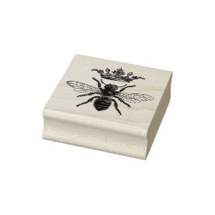 Tampon en caoutchouc avec la reine des abeilles