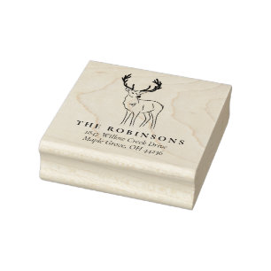 Tampon en caoutchouc d'adresse de retour de cerf r