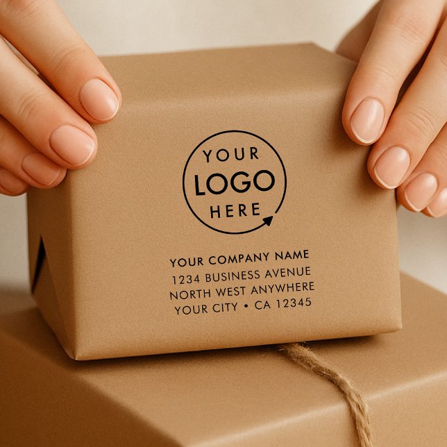Tampon en caoutchouc d'adresse professionnelle | L (Professional pre-addressed stamp showcasing your brand for envelopes, parcels & business mail)