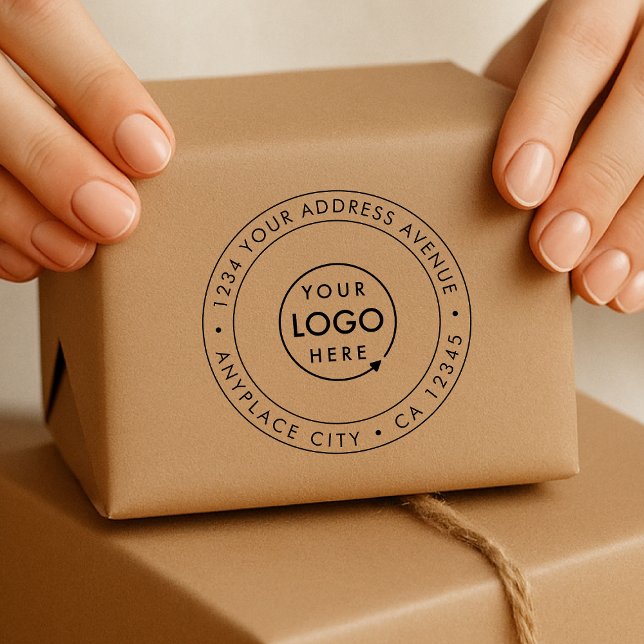 Tampon en caoutchouc d'adresse professionnelle | L (Professional pre-addressed stamp showcasing your brand for envelopes, parcels & business mail)