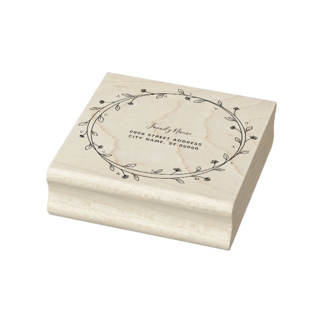 Tampon en caoutchouc de couronne florale (Tampon)