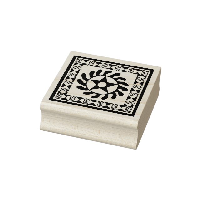 Tampon en caoutchouc de design Adinkra africain (Tampon)