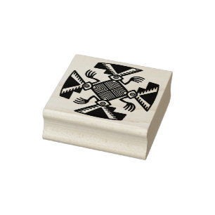 Tampon en caoutchouc de design Inca, tampon de des