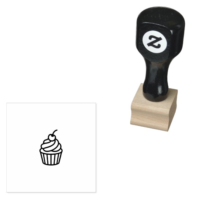 Tampon en caoutchouc de gâteau cupcake en ligne ar (Tamponné)