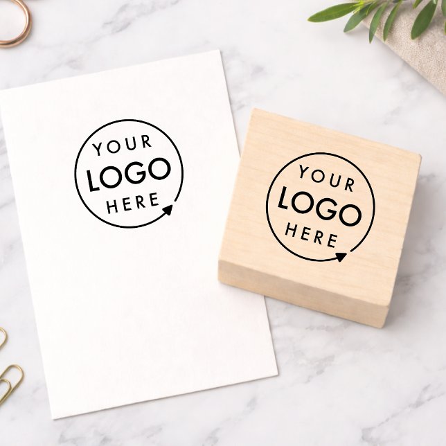 Tampon en caoutchouc de logo | Tampons de marque p (Custom rubber stamp ideal for envelopes, parcels, and professional correspondence.)