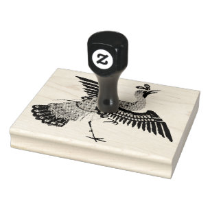 Tampon en caoutchouc de paon chinois animal oiseau