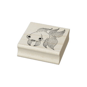 Tampon en caoutchouc de poisson rouge de rose des
