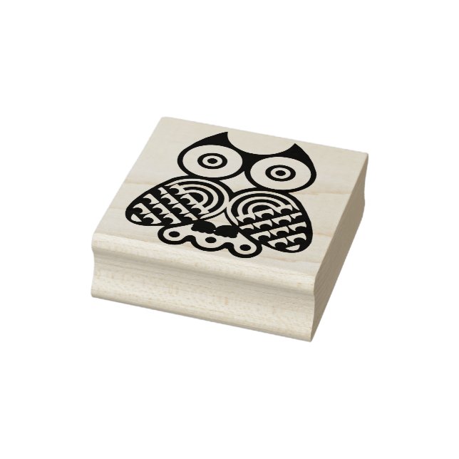 Tampon en caoutchouc d'illustration de hibou (Tampon)