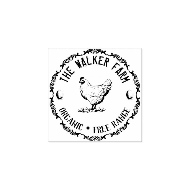 Tampon en caoutchouc d'oeuf vintage (Impression)