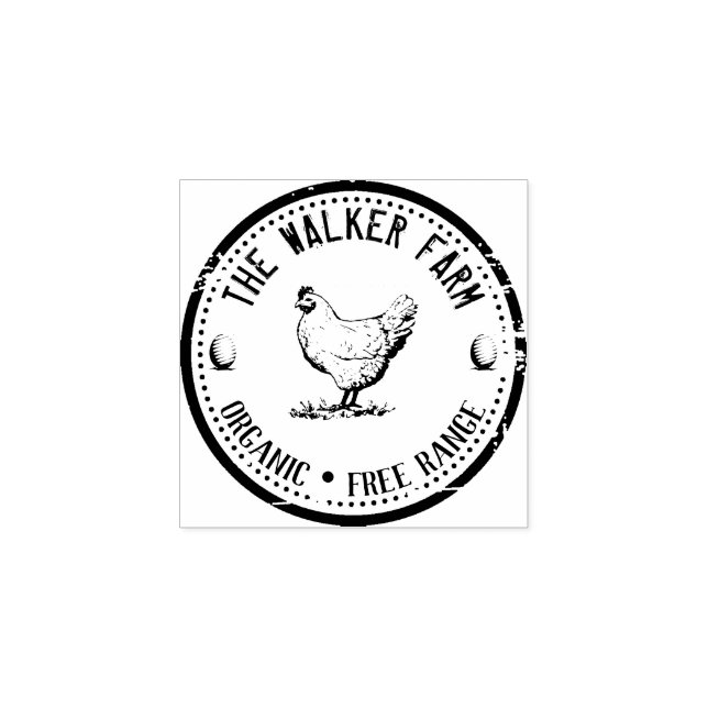 Tampon en caoutchouc d'oeuf vintage (Impression)