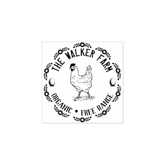 Tampon en caoutchouc d'oeuf vintage (Impression)