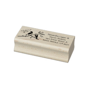 Tampon en caoutchouc Mariage de merlebleus