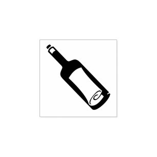 Tampon en caoutchouc "Message dans une bouteille"