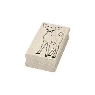 Tampon en caoutchouc mignon de cerfs communs de
