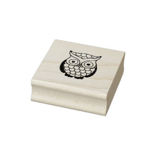 Tampon en caoutchouc mignon de hibou