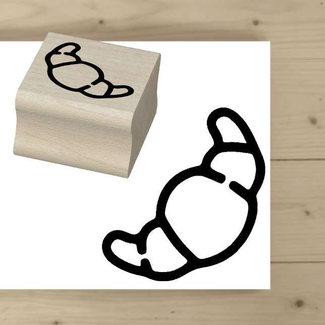 Tampon en caoutchouc mini croissant pour scrapbook (Crescent Roll Stamp: Unlock Your Creativity! 🥐)