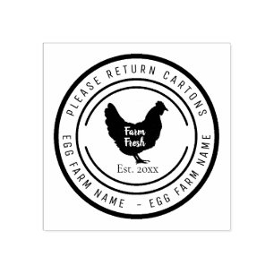Tampon en caoutchouc Œufs frais de la ferme de pou