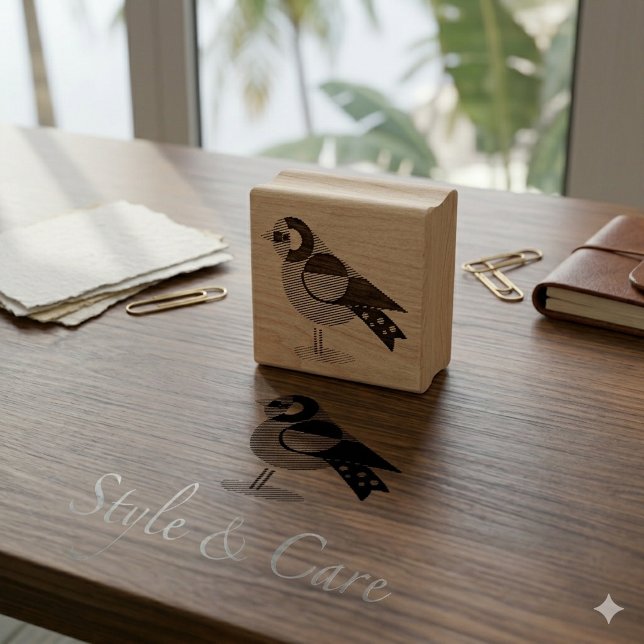 Tampon en caoutchouc Oiseau Magnifique pour Créati (Beautiful Bird Rubber Stamp for Custom Creations)
