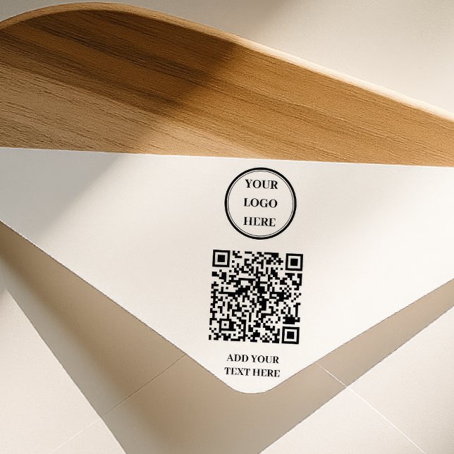 Tampon en caoutchouc personnalisé avec QR code et  (Créateur téléchargé)