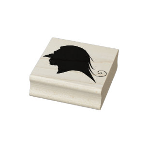 Tampon en caoutchouc silhouette de profil de gobel