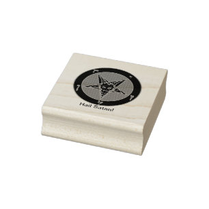Tampon en caoutchouc w/Baphomet de Satan de grêle