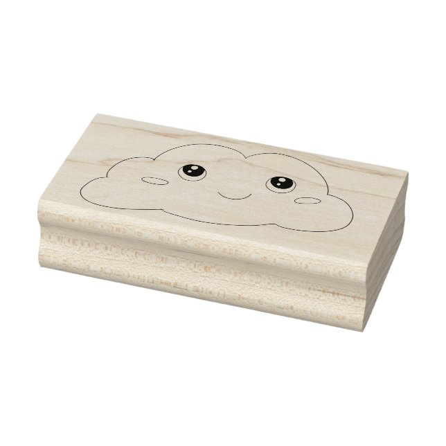 Tampon en forme de nuage souriant Kawaii mignon (Tampon)
