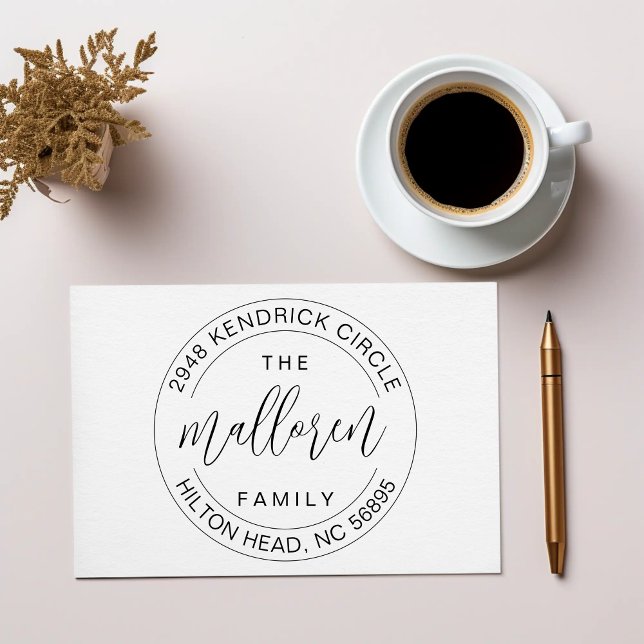 Tampon encreur d'adresse de retour Cadeau de penda (Créateur téléchargé)