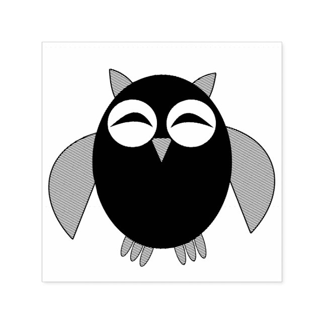 Tampon encreur de Halloween de chouette mignon (Design)