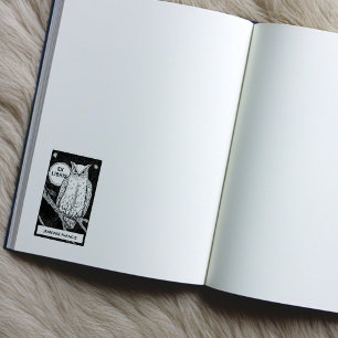 Tampon encreur Ex Libris personnalisé avec un hibo