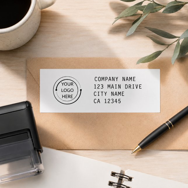 Tampon encreur moderne pour adresse de retour d'en (Modern Business Return Address Self-Inking Stamp)