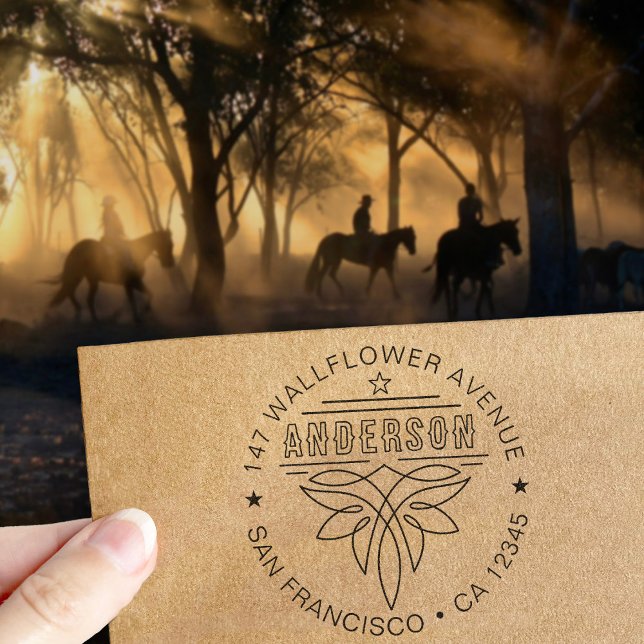 Tampon encreur personnalisé avec bottes western co (Créateur téléchargé)