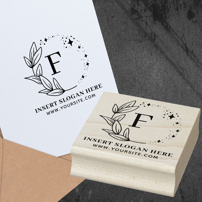Tampon encreur personnalisé avec monogramme d'entr (Créateur téléchargé)