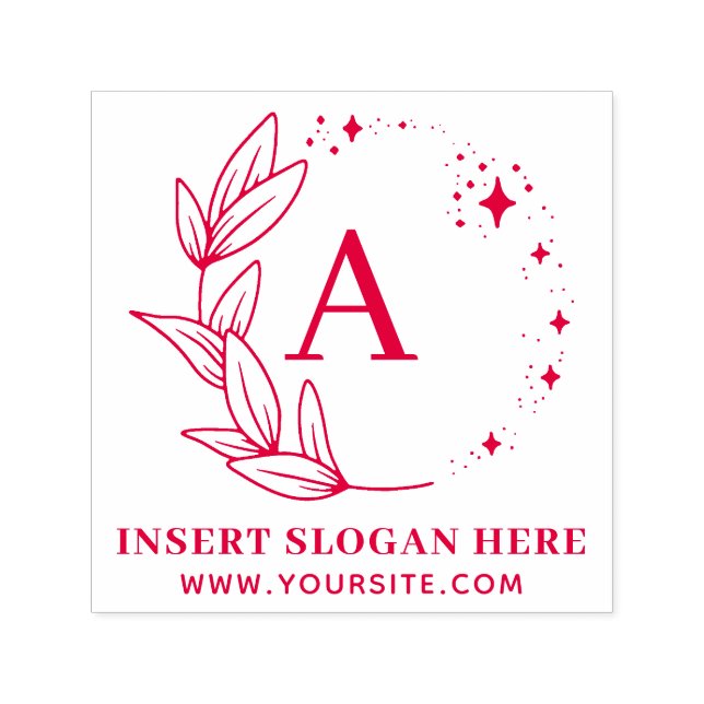 Tampon encreur personnalisé avec monogramme d'entr (Design)