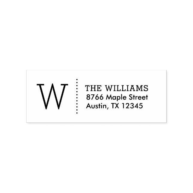 Tampon encreur personnalisé avec monogramme simple (Impression)