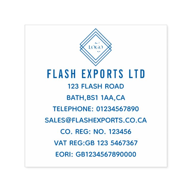 Tampon encreur personnalisé avec votre logo d'entr (Design)