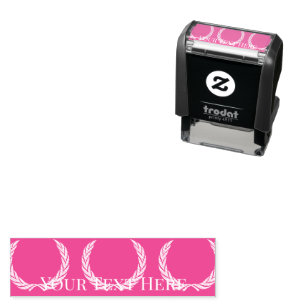 Tampon encreur personnalisé couleur fuchsia