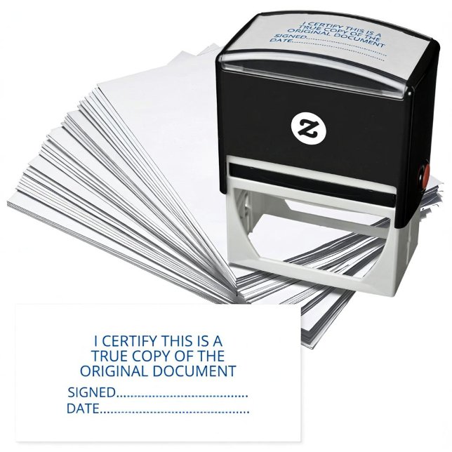 Tampon encreur personnalisé pour document original (Self-Inking Business Stamps)