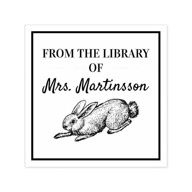Tampon encreur pour professeur de la bibliothèque  (Design)
