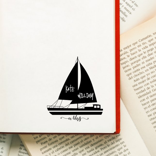 Tampon ex libris de bateau vintage (Créateur téléchargé)